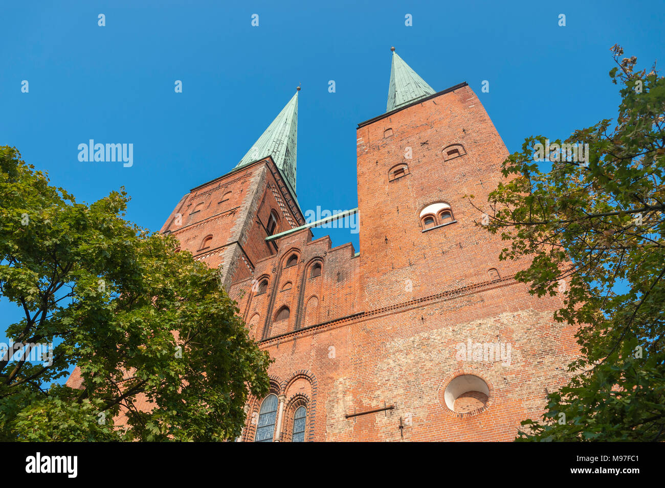 Façade de la Cathédrale, Lubeck, mer Baltique, Schleswig-Holstein, Allemagne, Europe Banque D'Images