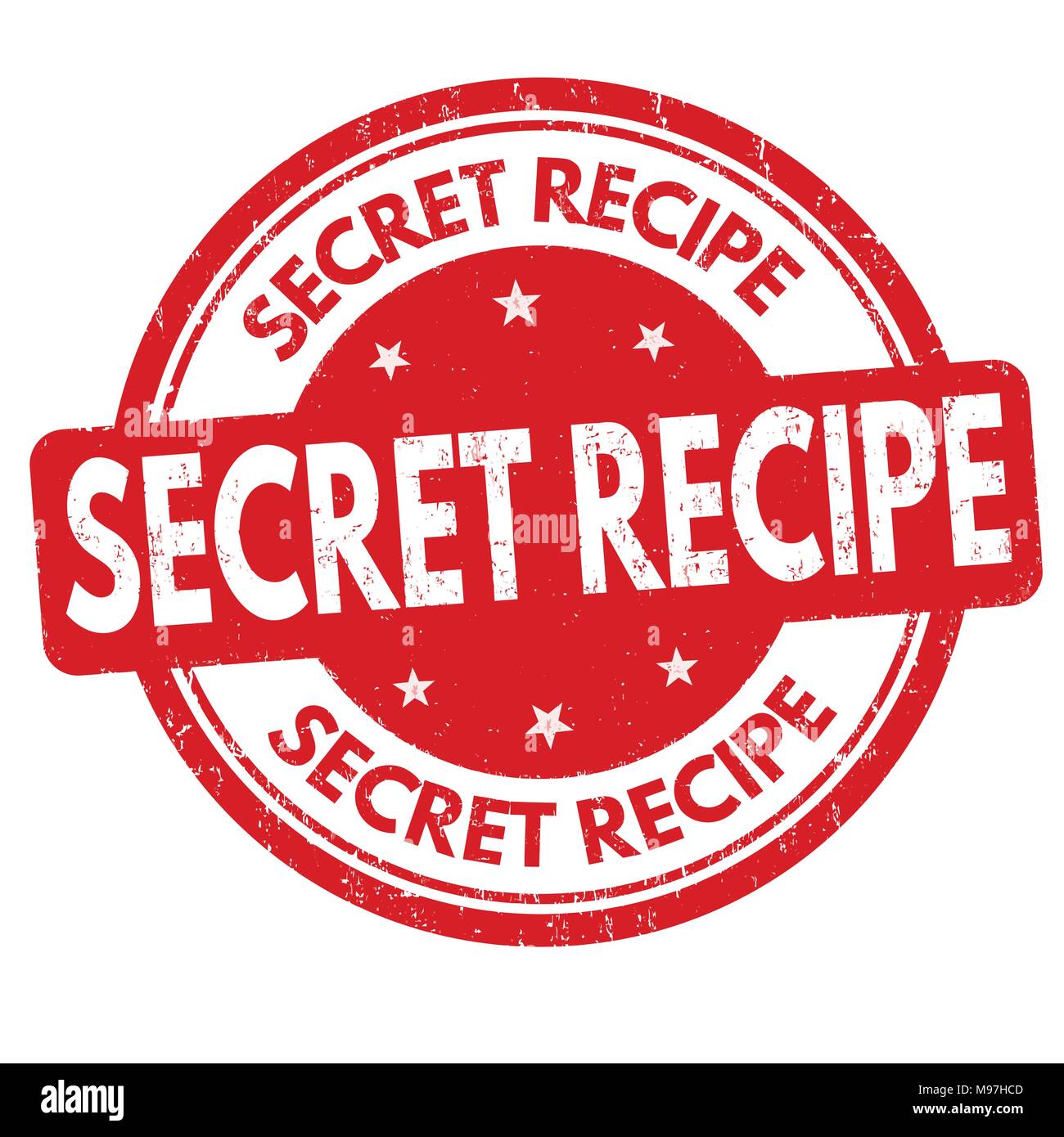Recette secrète grunge tampons sur fond blanc, vector illustration Illustration de Vecteur