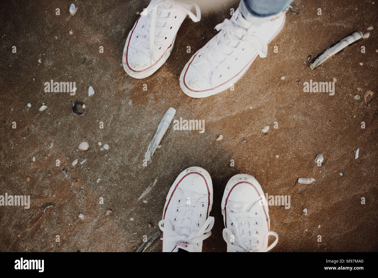 Chaussures de sable Banque D'Images