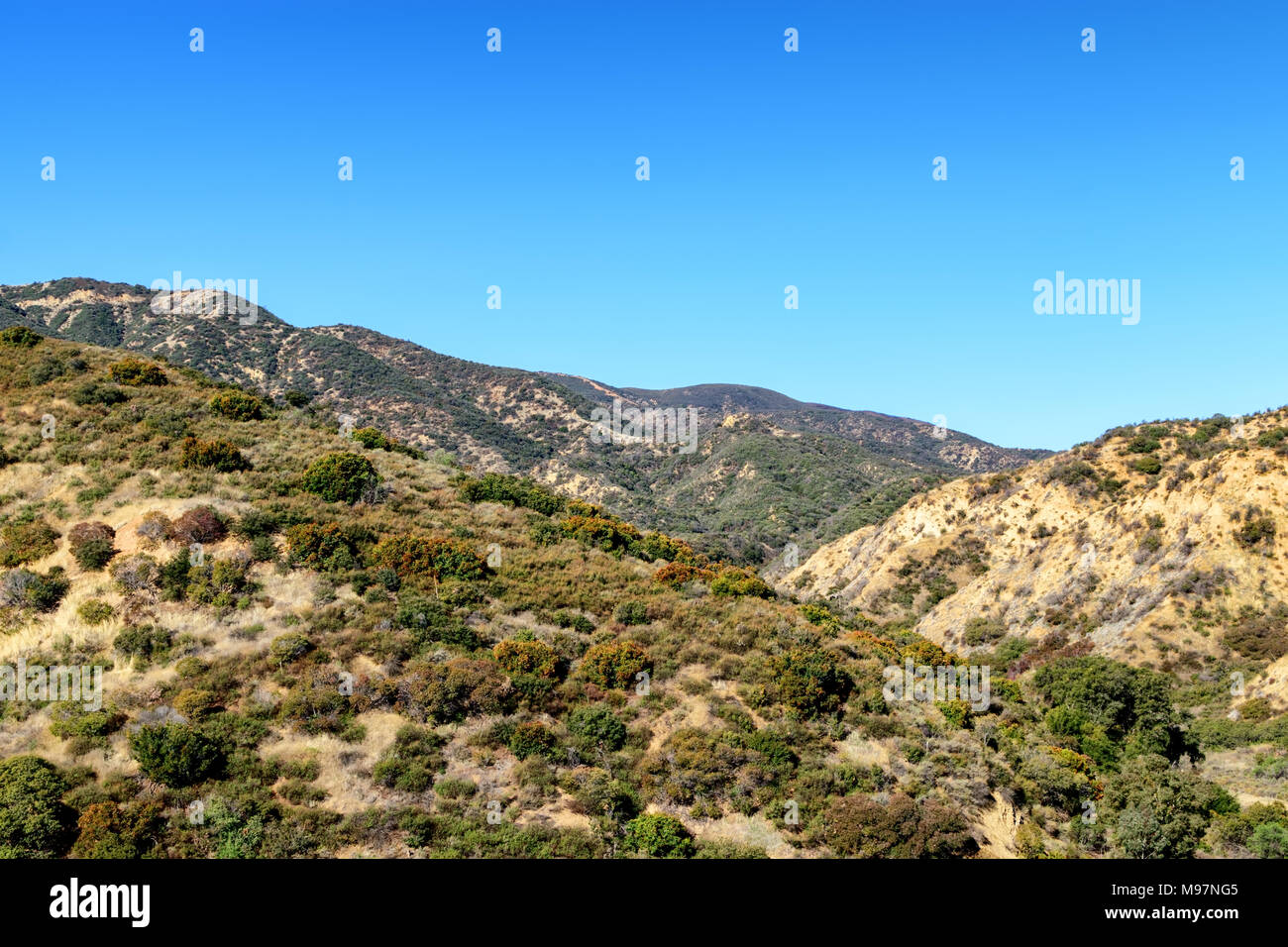 Trois collines dans le soleil du matin Banque D'Images