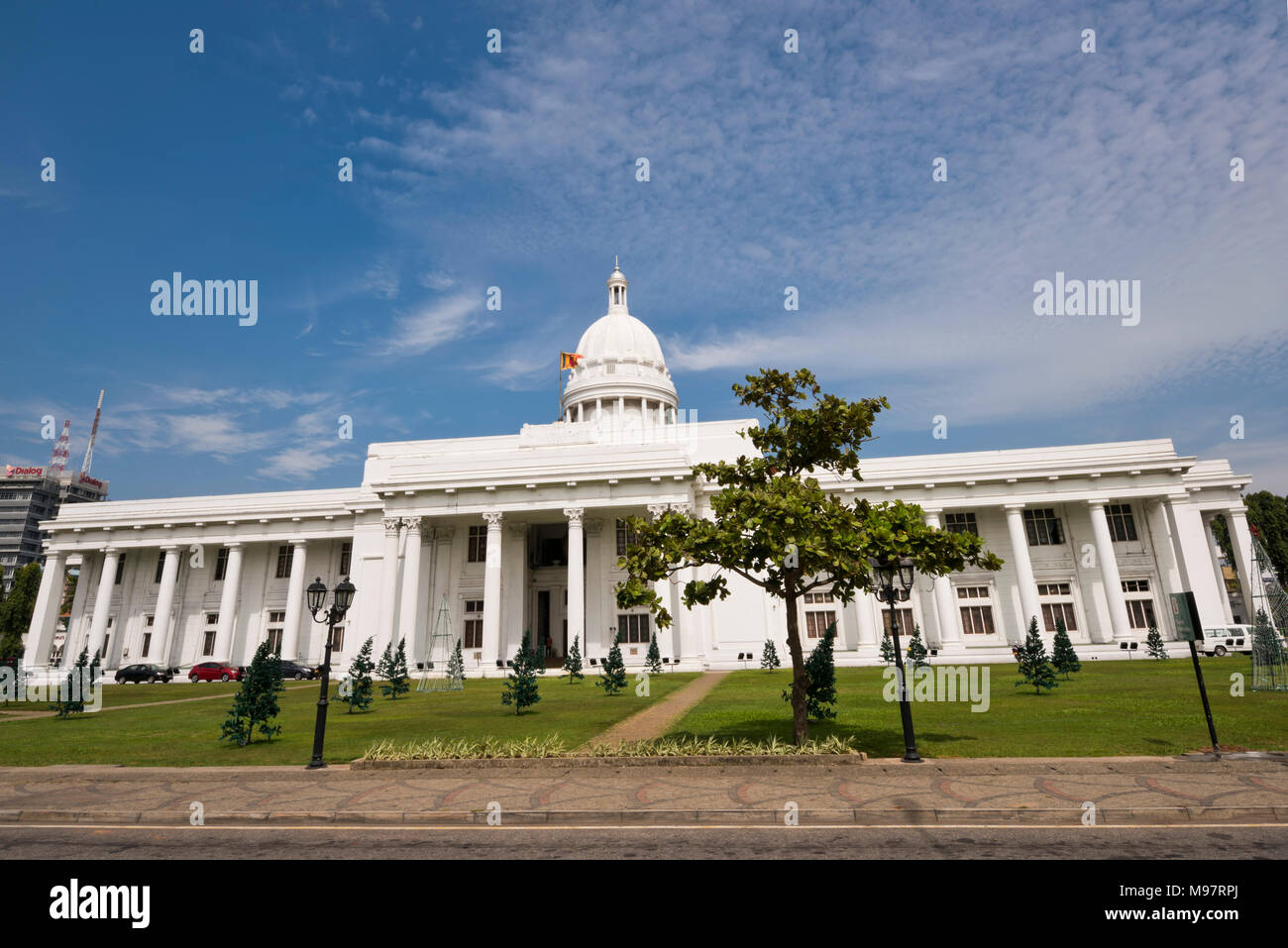 Horizontal Vertical vue du Colombo Town Hall, alias la Maison Blanche, à Colombo au Sri Lanka. Banque D'Images