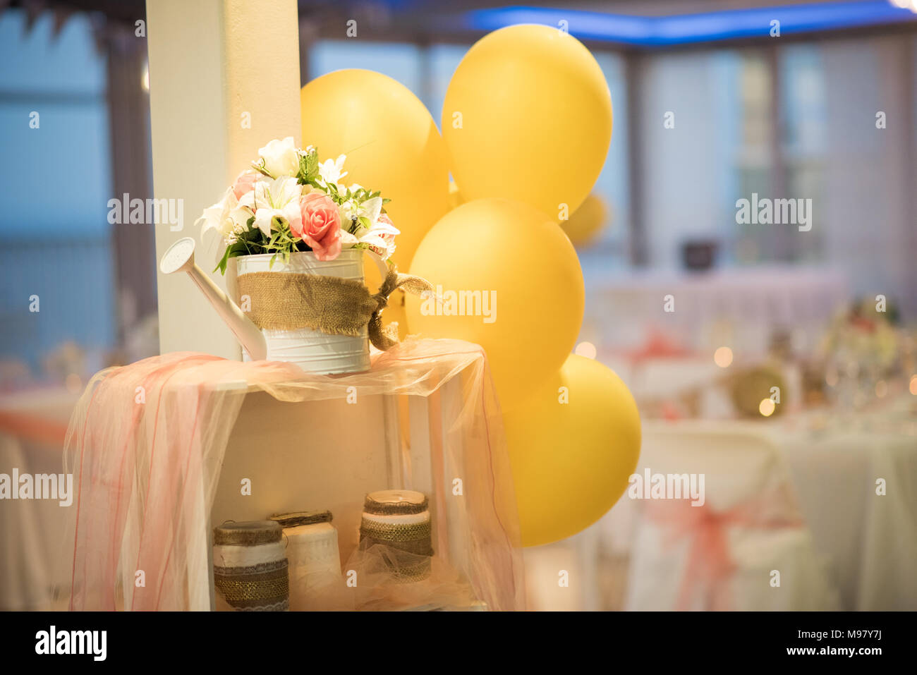 Belle décoration de mariage pour un mariage exquis Banque D'Images