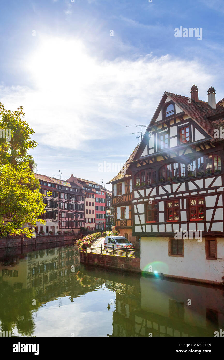 France, Alsace, Strasbourg, vieille ville, Petite France Banque D'Images