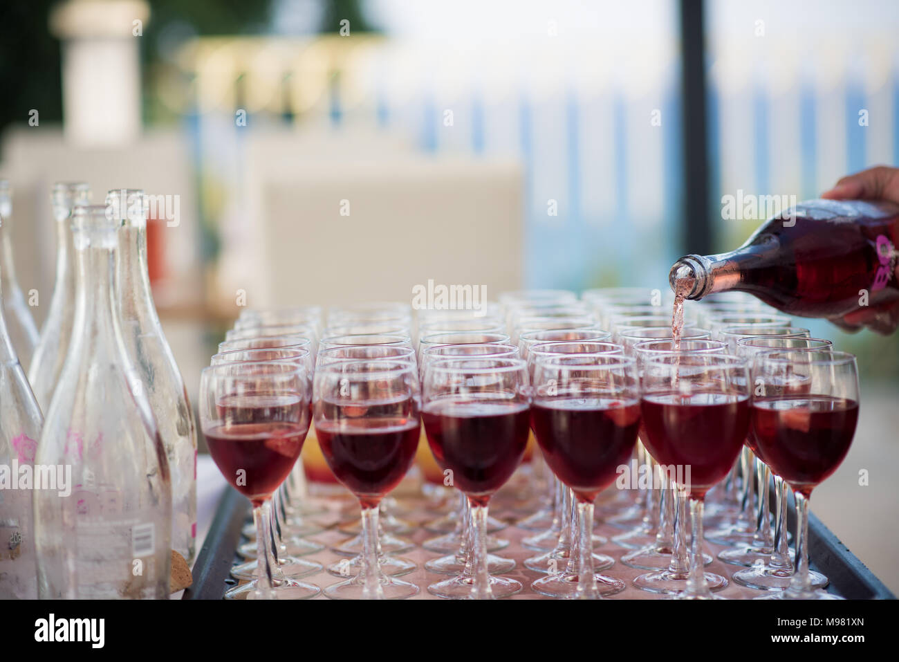 Aliments et boissons destinés à un mariage magnifique Banque D'Images