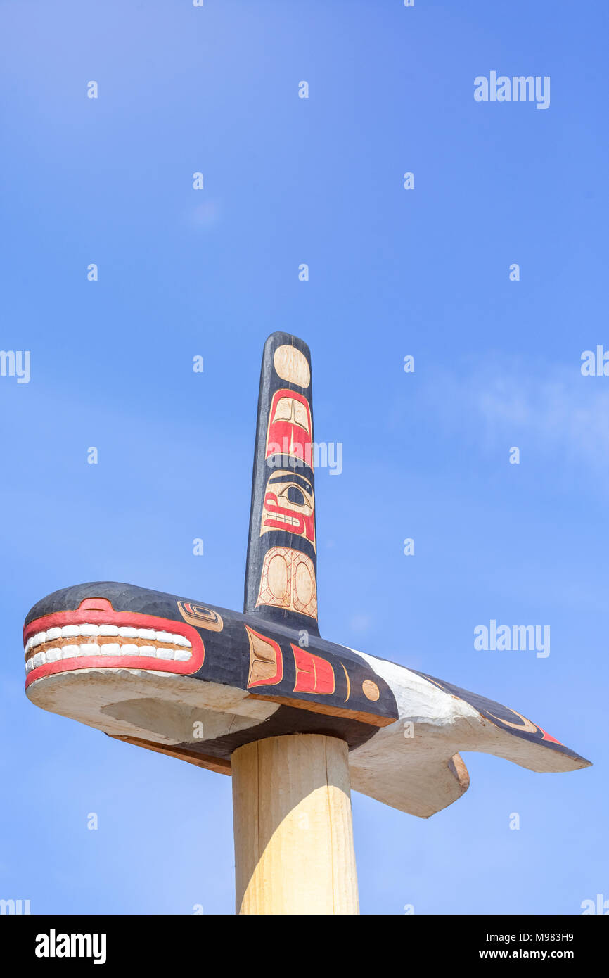 USA, Alaska, Totem Banque D'Images