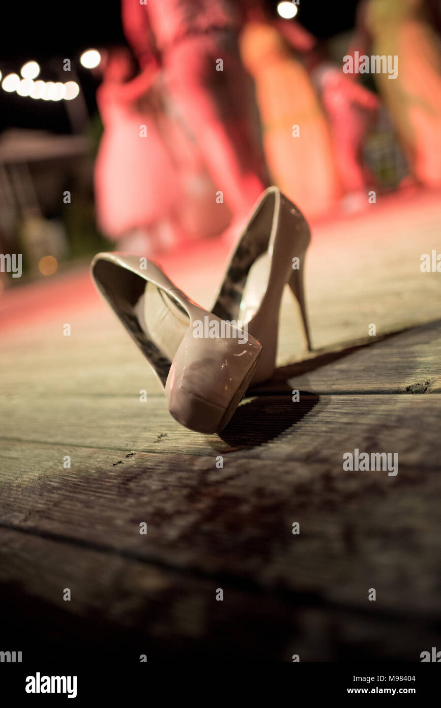 L'été de magnifiques chaussures de mariage Banque D'Images