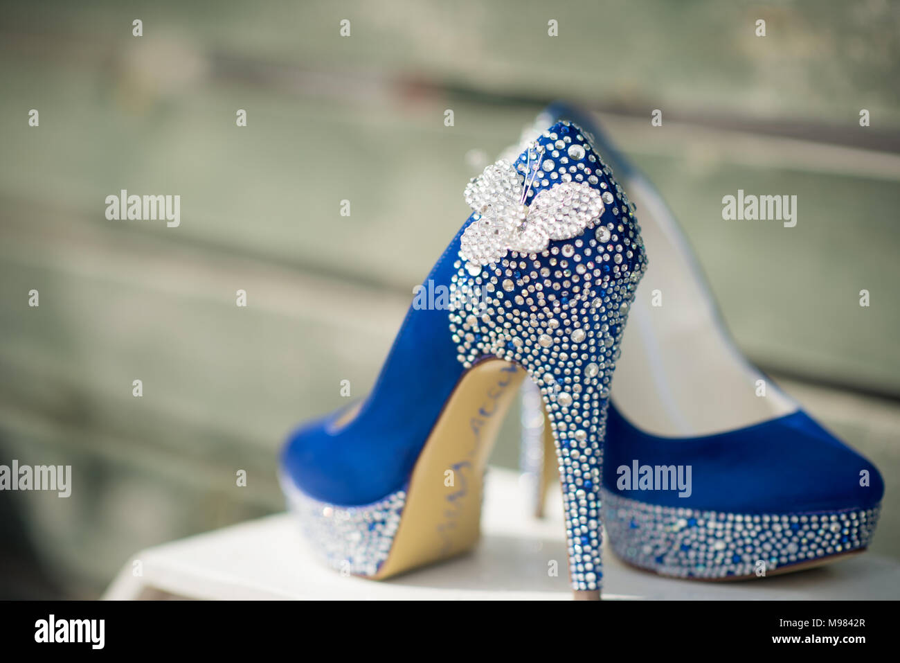 L'été de magnifiques chaussures de mariage Banque D'Images