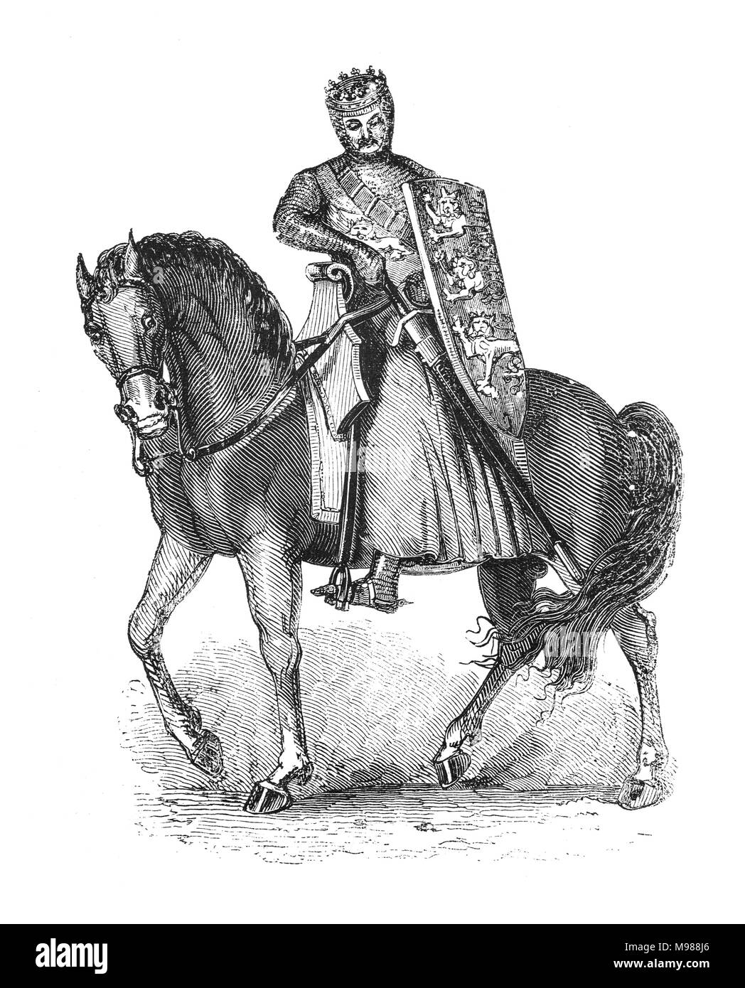 Édouard I (1239 - 1307), également connu sous le nom de Edward Longshanks était roi de l'Angleterre de 1272 à 1307. Il a passé une grande partie de son règne, la réforme de l'administration royale et la common law. Pendant son règne, il s'est occupé de la Seconde Guerre des barons, les guerres, les Gallois nineth croisades, d'invasions et d'autres Écossais les affaires militaires. Banque D'Images