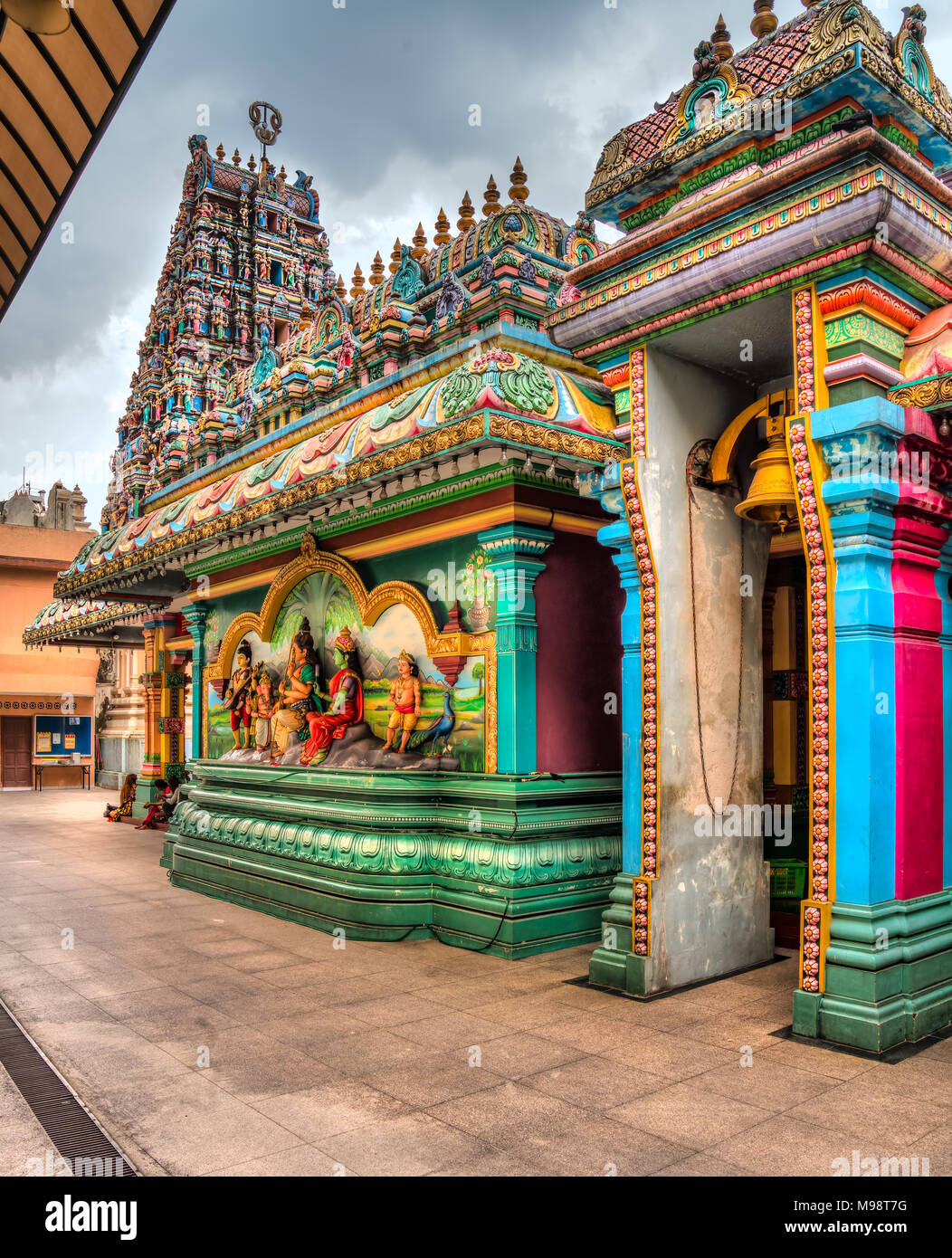 Dhevasthanam Sri Maha Mariamman Temple, temple hindou à Chinatown. Kuala Lumpur, Malaisie. Banque D'Images