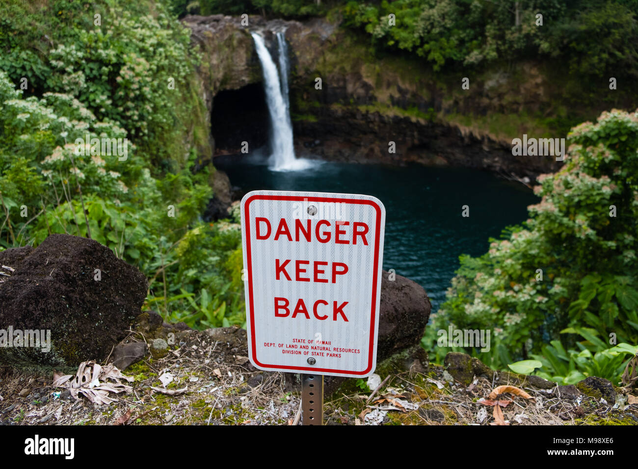 Rainbow Falls Big Island Hawaii Banque D'Images