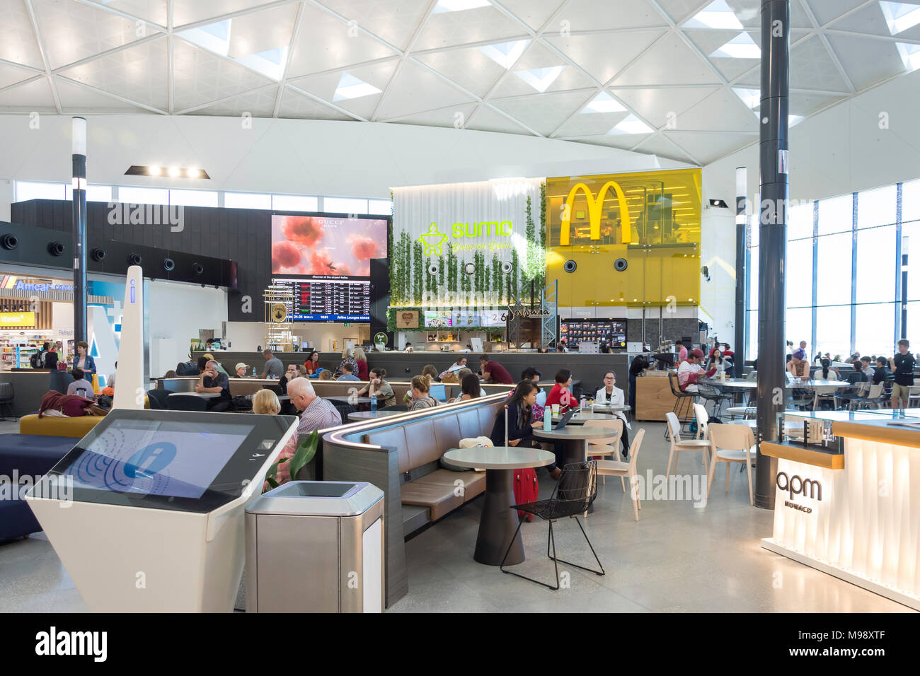 Salle d'embarquement à l'aéroport de Sydney Kingsford Smith, Mascot, Sydney, New South Wales, Australia Banque D'Images