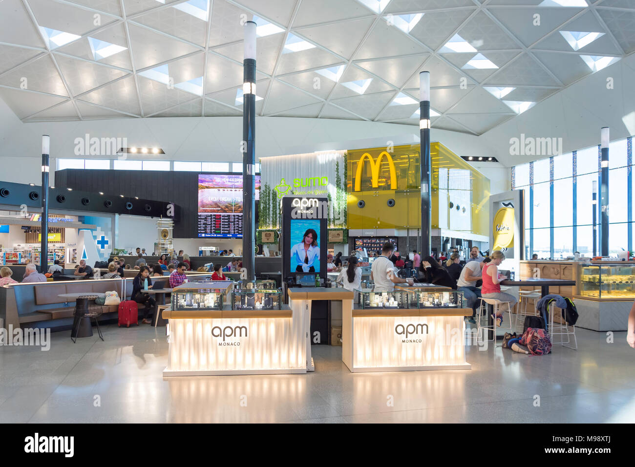 Salle d'embarquement à l'aéroport de Sydney Kingsford Smith, Mascot, Sydney, New South Wales, Australia Banque D'Images