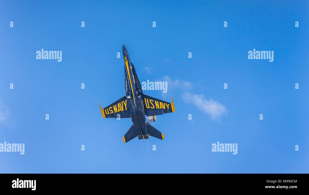 L'air Blue Angels de l'équipe acrobatique à l'Airshow 2017 à Duluth, Minnesota, USA. Banque D'Images