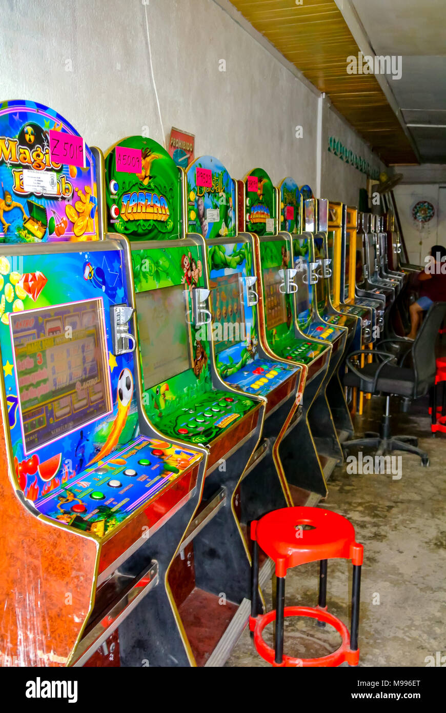 Old fashioned game center, costa rica Banque D'Images