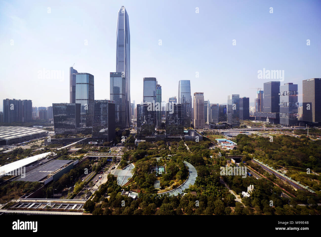 Ping An tour à Futian, Shenzhen. Banque D'Images