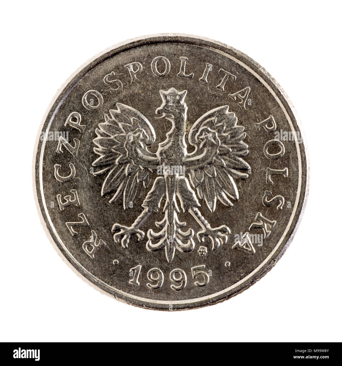1 Zloty polonais coin Banque D'Images