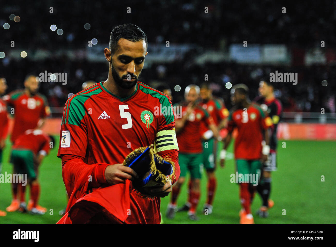 Turin, Italie. 23 mars 2018. Medhi Benatia (Maroc) pendant le match de foot amichevole entre Maroc et la Serbie à stade Olimpico Grande Torino le 23 mars, 2018 à Turin, Italie. Crédit : FABIO ANNEMASSE/Alamy Live News Banque D'Images