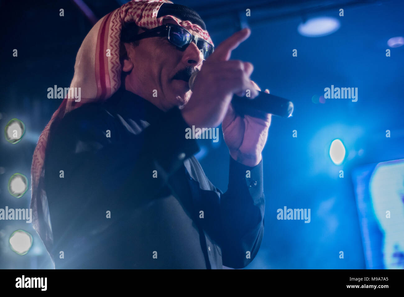 Madrid, Espagne. 23 mars, 2018. Omar Souleyman concert à Madrid, Espagne Credit : Alberto Ramírez Sibaja/Alamy Live News Banque D'Images