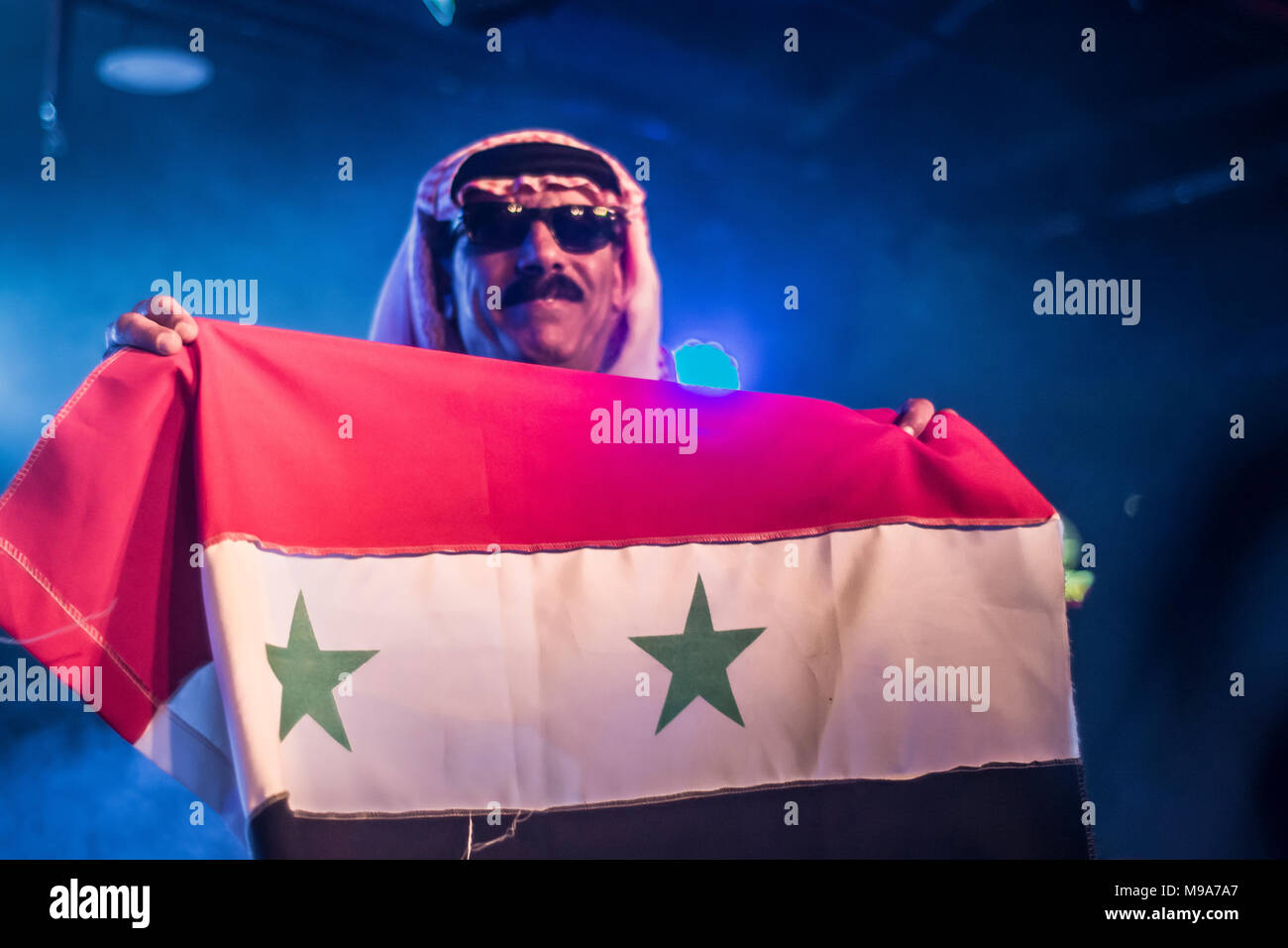Madrid, Espagne. 23 mars, 2018. Omar Souleyman concert à Madrid, Espagne Credit : Alberto Ramírez Sibaja/Alamy Live News Banque D'Images