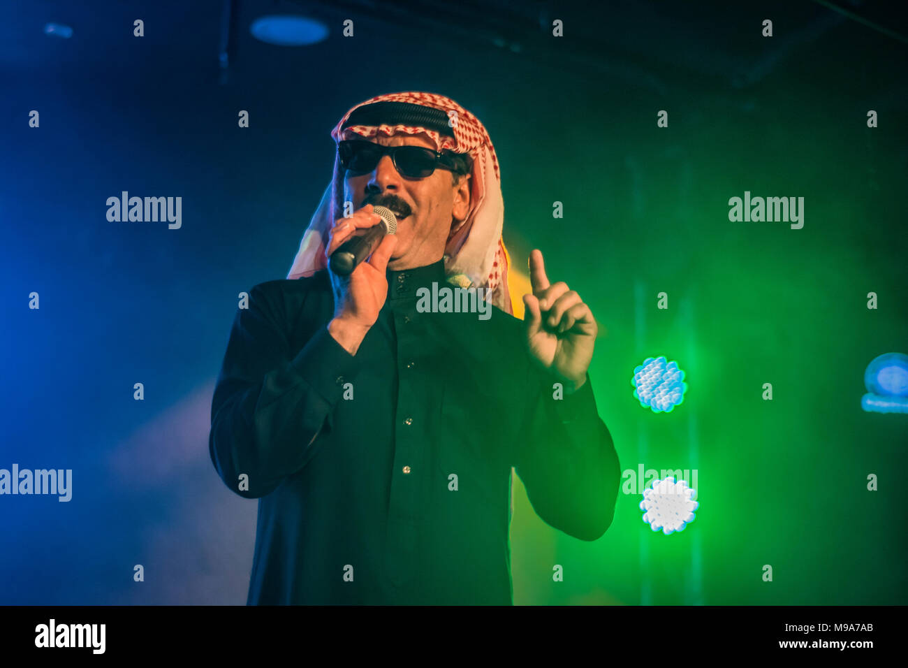 Madrid, Espagne. 23 mars, 2018. Omar Souleyman concert à Madrid, Espagne Credit : Alberto Ramírez Sibaja/Alamy Live News Banque D'Images