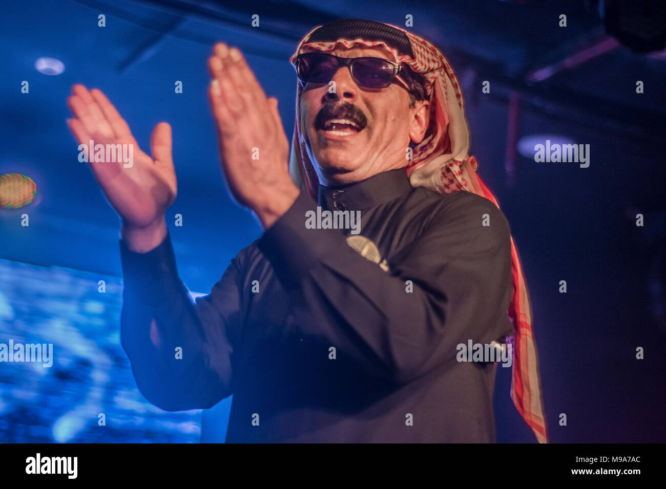 Madrid, Espagne. 23 mars, 2018. Omar Souleyman concert à Madrid, Espagne Credit : Alberto Ramírez Sibaja/Alamy Live News Banque D'Images