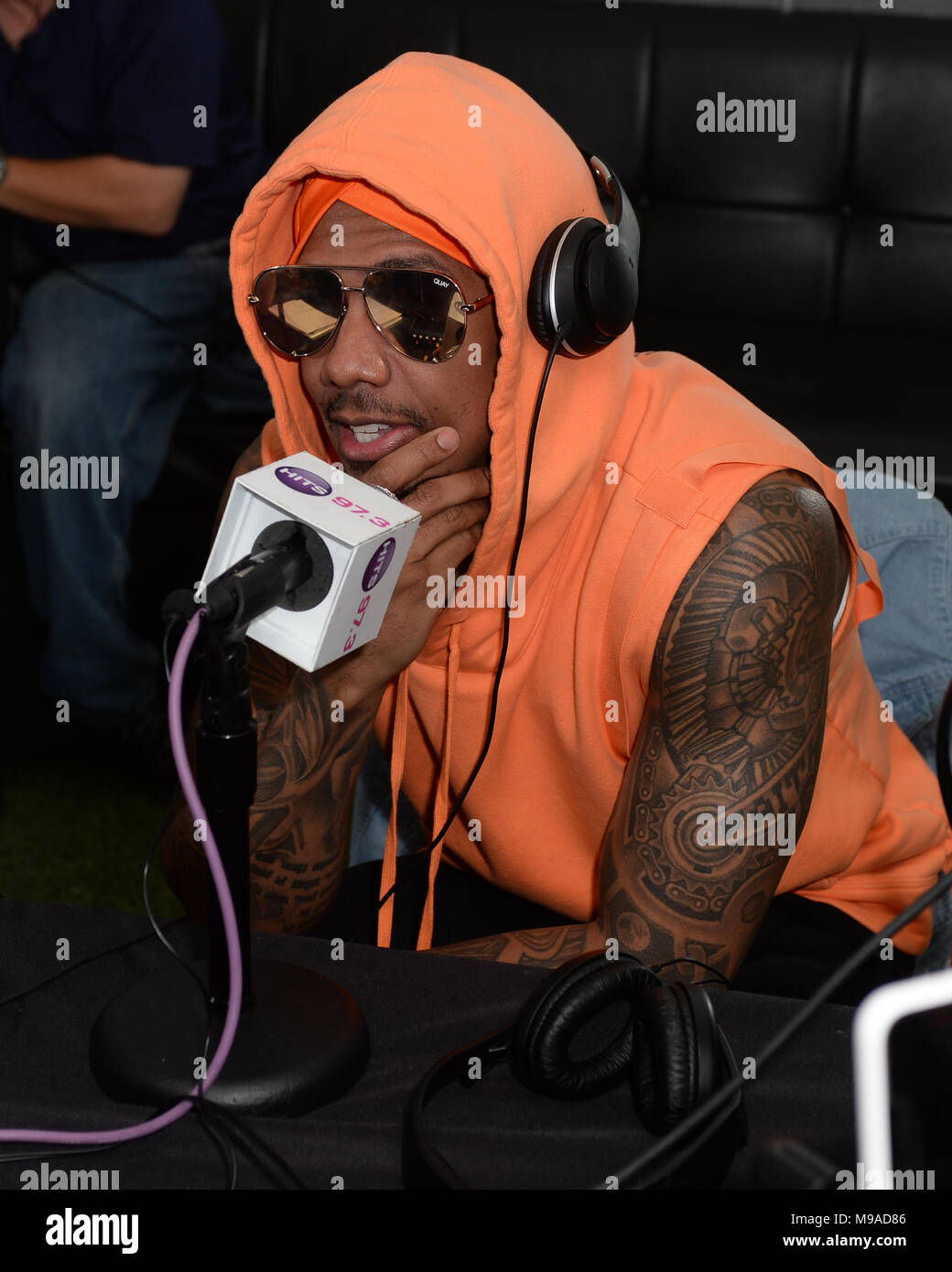 Miami Beach, FL, USA. Mar 23, 2018. Nick Cannon au cours de week-end de musique hits 97,3 Miami à l'hôtel Clevelander Hotel le 23 mars 2018 à Miami Beach, Floride. Credit : Mpi04/media/Alamy Punch Live News Banque D'Images