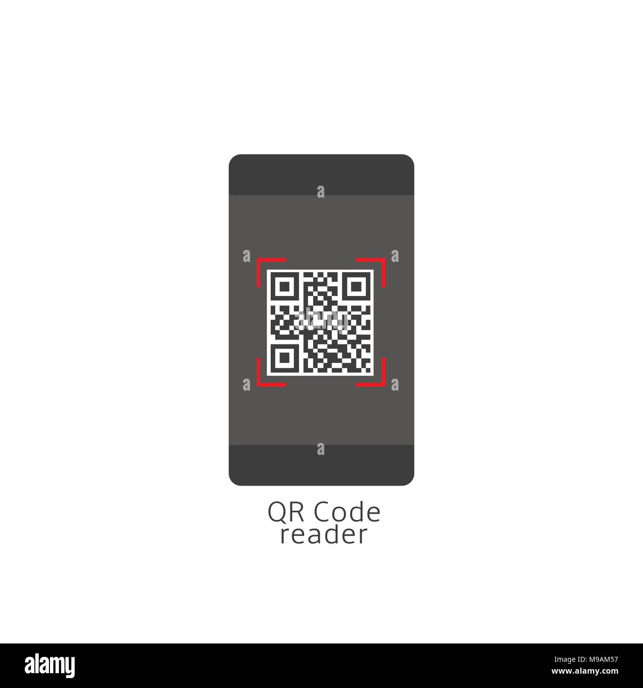 QR code reader Illustration de Vecteur