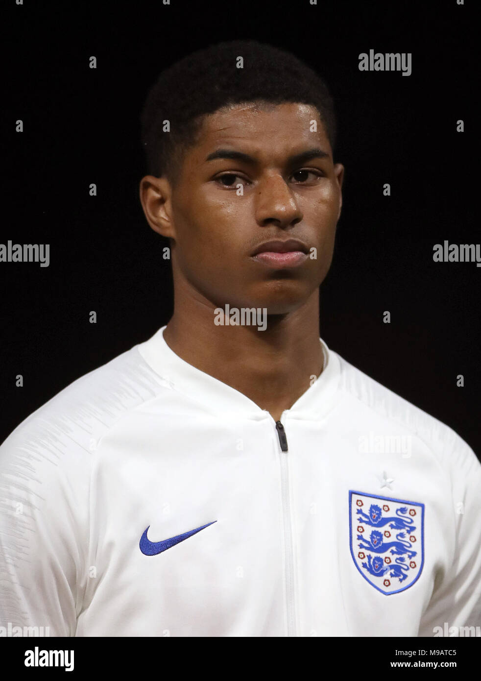 L'Angleterre Marcus Rashford avant le match Banque D'Images