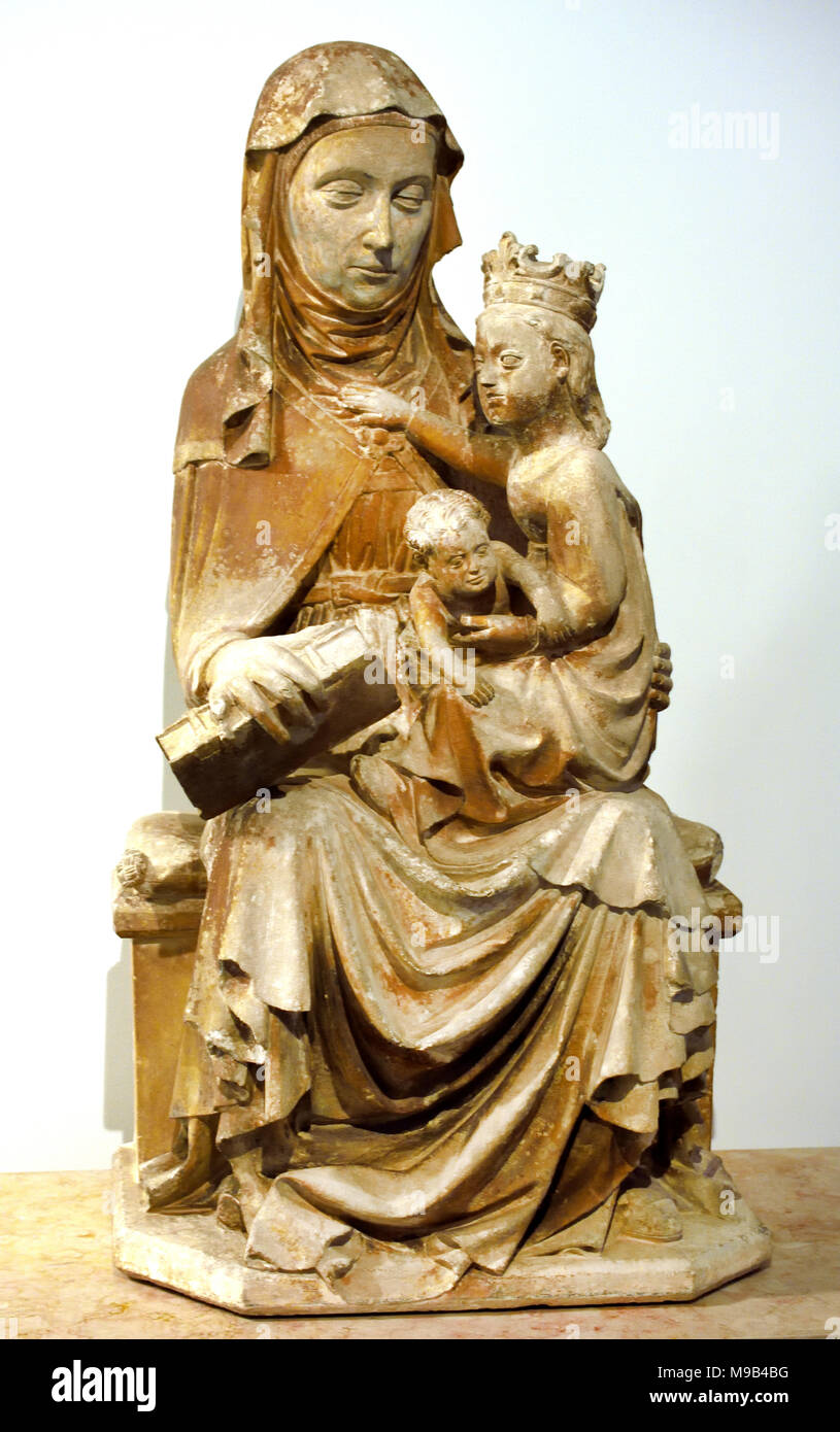 La Sainte Mère et enfant 1500-1525 ( Convento de Santa Anna ) Coimbra, Portugal, Portugais, Banque D'Images