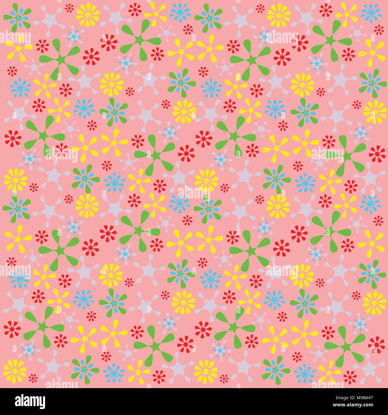 Motif floral rose Illustration de Vecteur
