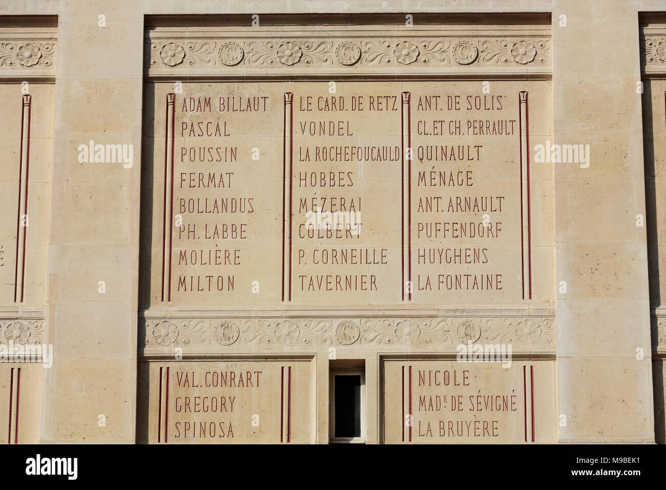 Paris - Bibliothèque Sainte-Geneviève. bibliothèque publique et universitaire à Paris. Il a été conçu dans Neo-Grec style par l'architecte Henri Labrouste (1801-18 Banque D'Images