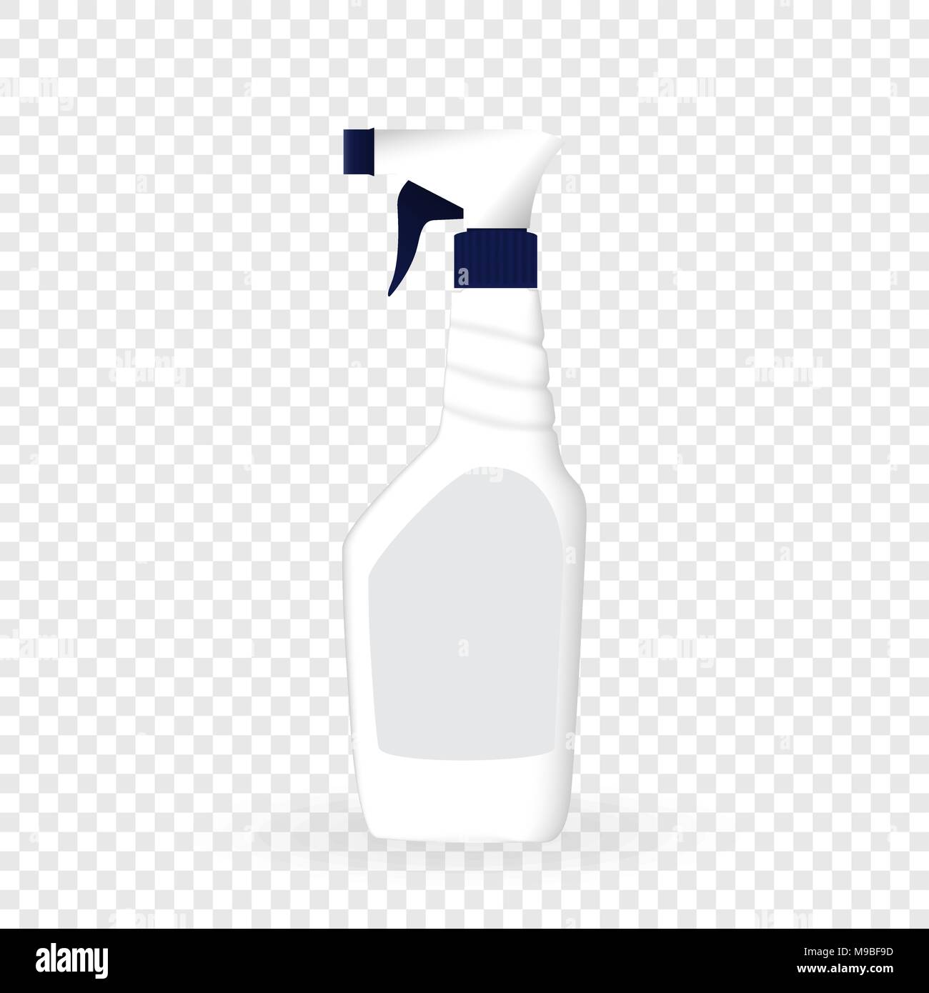 Une bouteille du produit de conception avec Pulverizer modèle pour le Magazine d'annonces ou Arrière-plan. Vector Illustration réaliste 3D Illustration de Vecteur