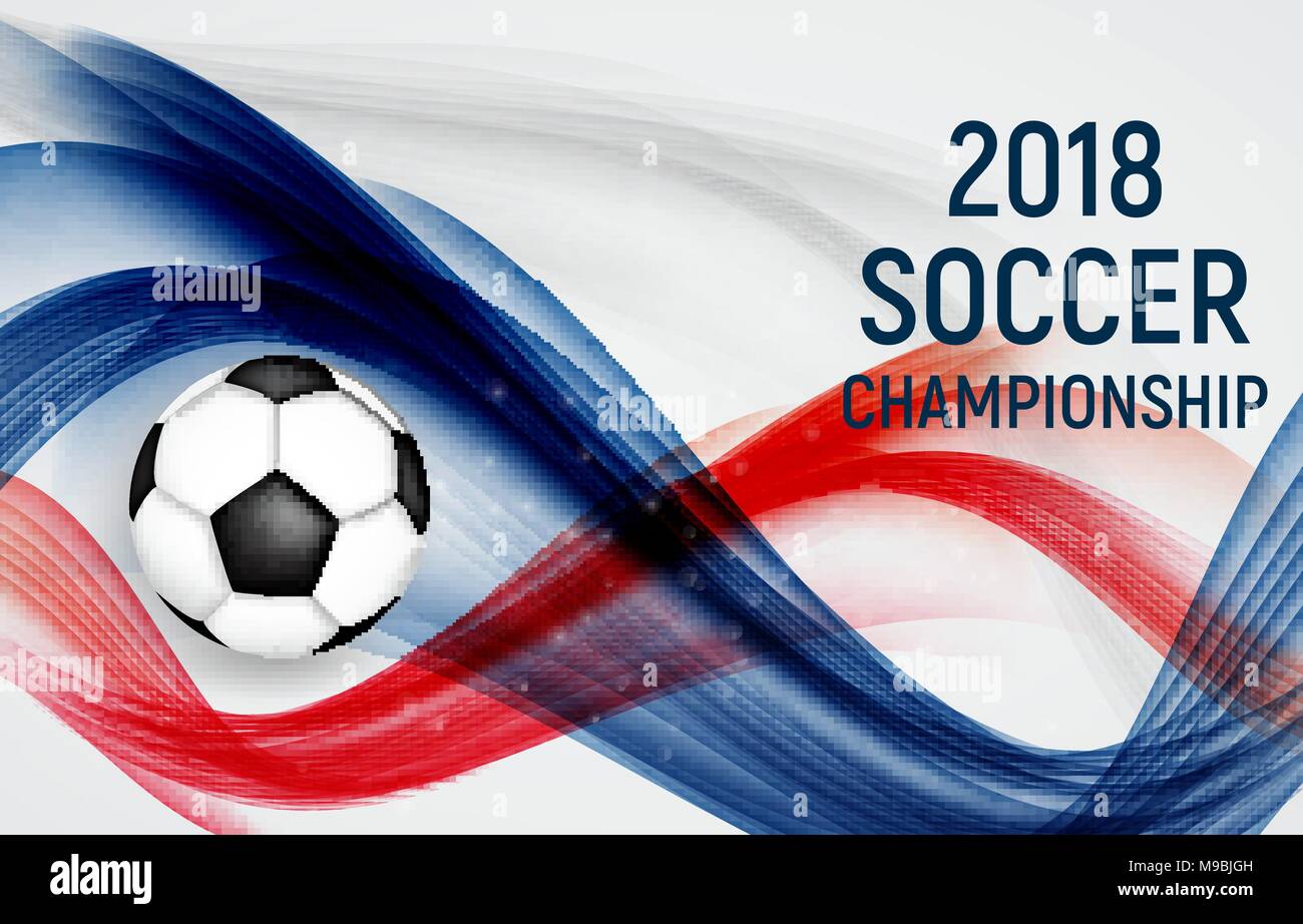 2018 Championnat de soccer Background Vector Illustration Illustration de Vecteur