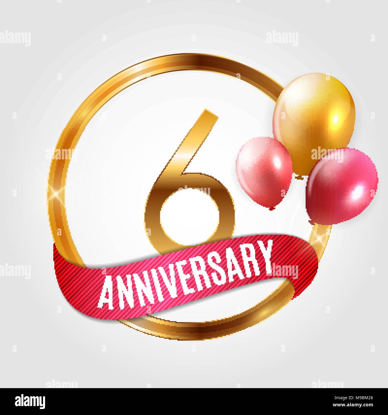 Logo Or Modele 6 Ans Anniversaire Ballons Avec Ruban Et Vector Illustration Image Vectorielle Stock Alamy Logo Or Modele 6 Ans Anniversaire Ballons Avec Ruban Et Vector Illustration Image Vectorielle Stock Alamy