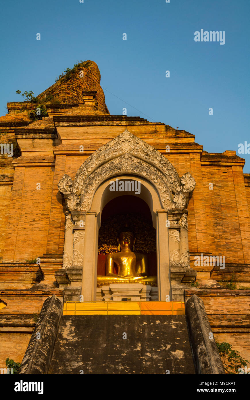 Wat Chedi Luang, Chiang Mai, Thailande Banque D'Images