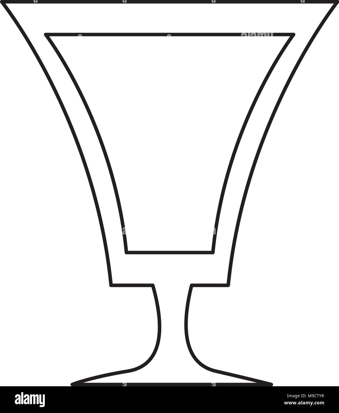 Verre à cocktail icône sur fond blanc, illustration du vecteur Illustration de Vecteur
