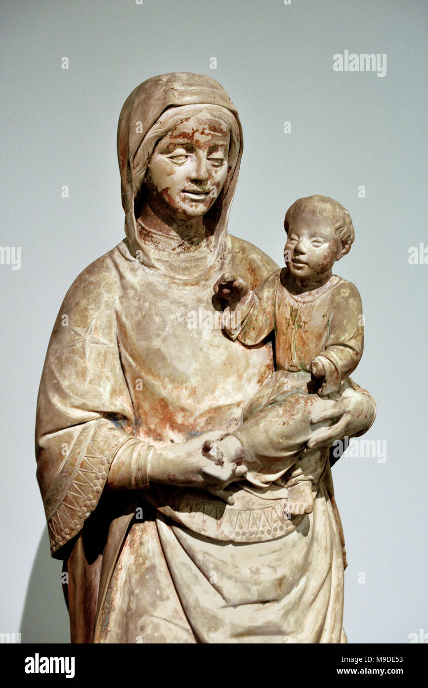 Vierge à l'enfant de l'église du 16ème siècle, le Portugal Loreto Eiras, Coimbra, Portugal Banque D'Images