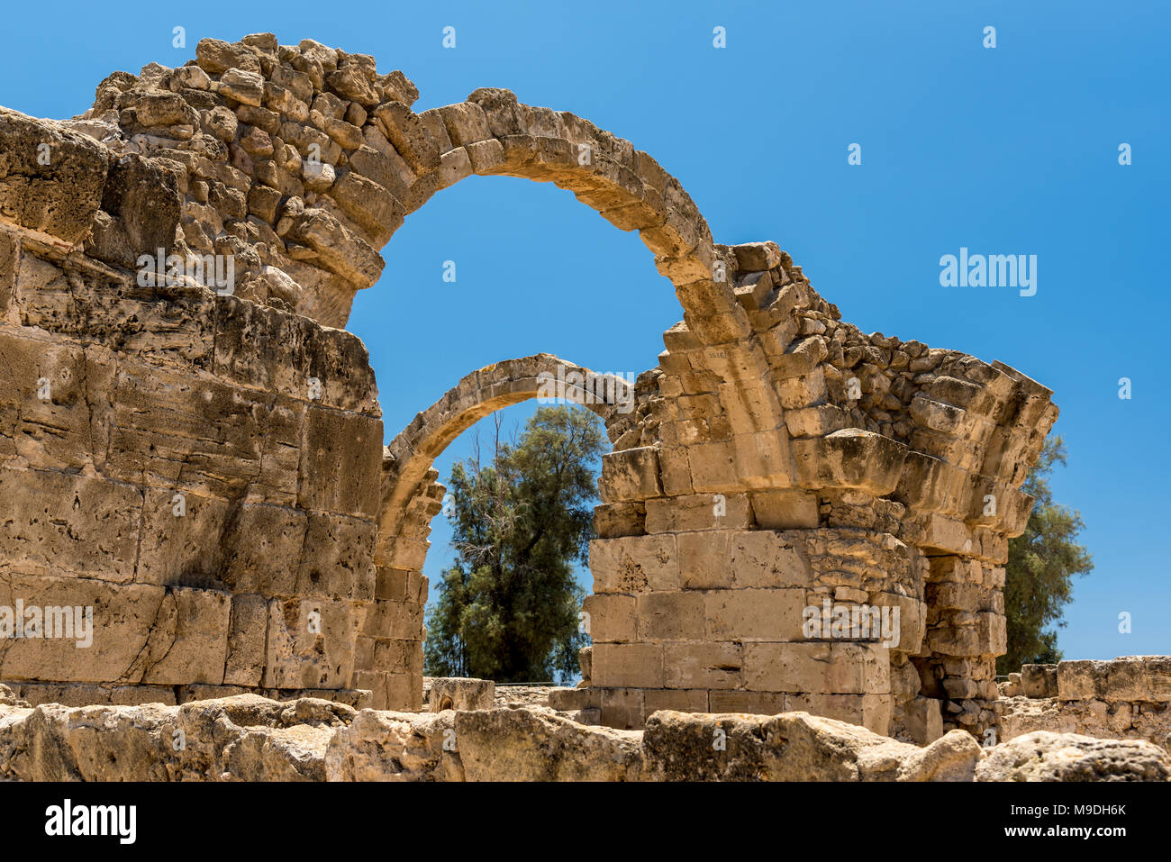 "Quarante Colonnes" (Byzantin) château, Paphos, Chypre Banque D'Images