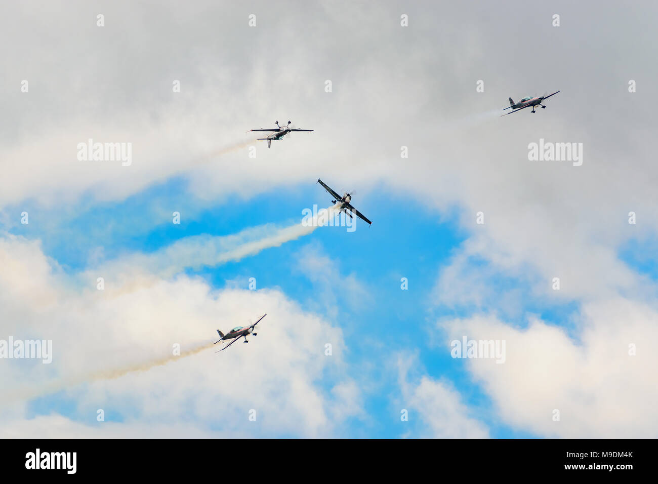 L'équipe de voltige Aeroblades au Farnborough Air Show 2016 Banque D'Images