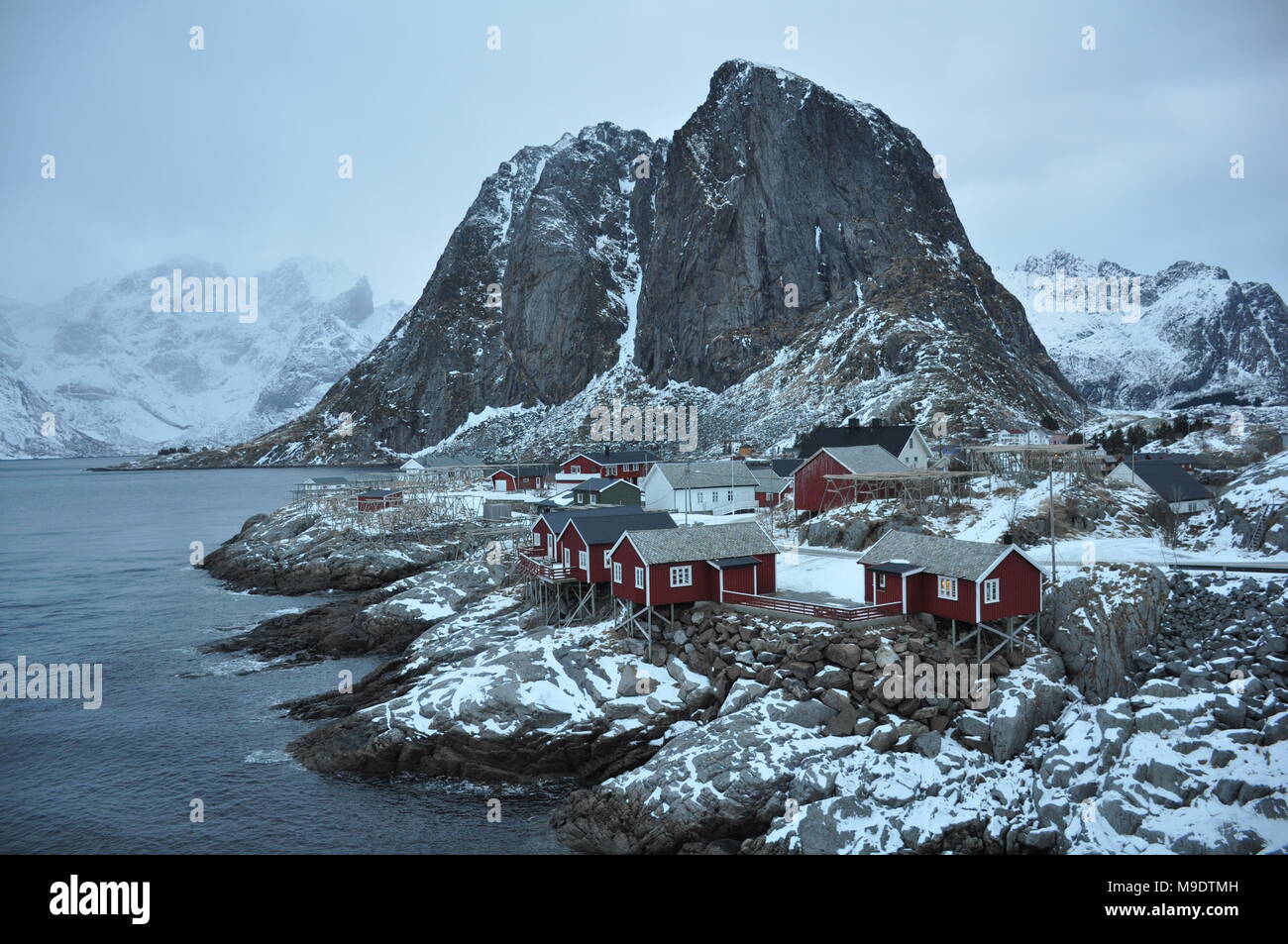 Rorbuer Village de Hamnoy, Lofoten, Norvège Banque D'Images