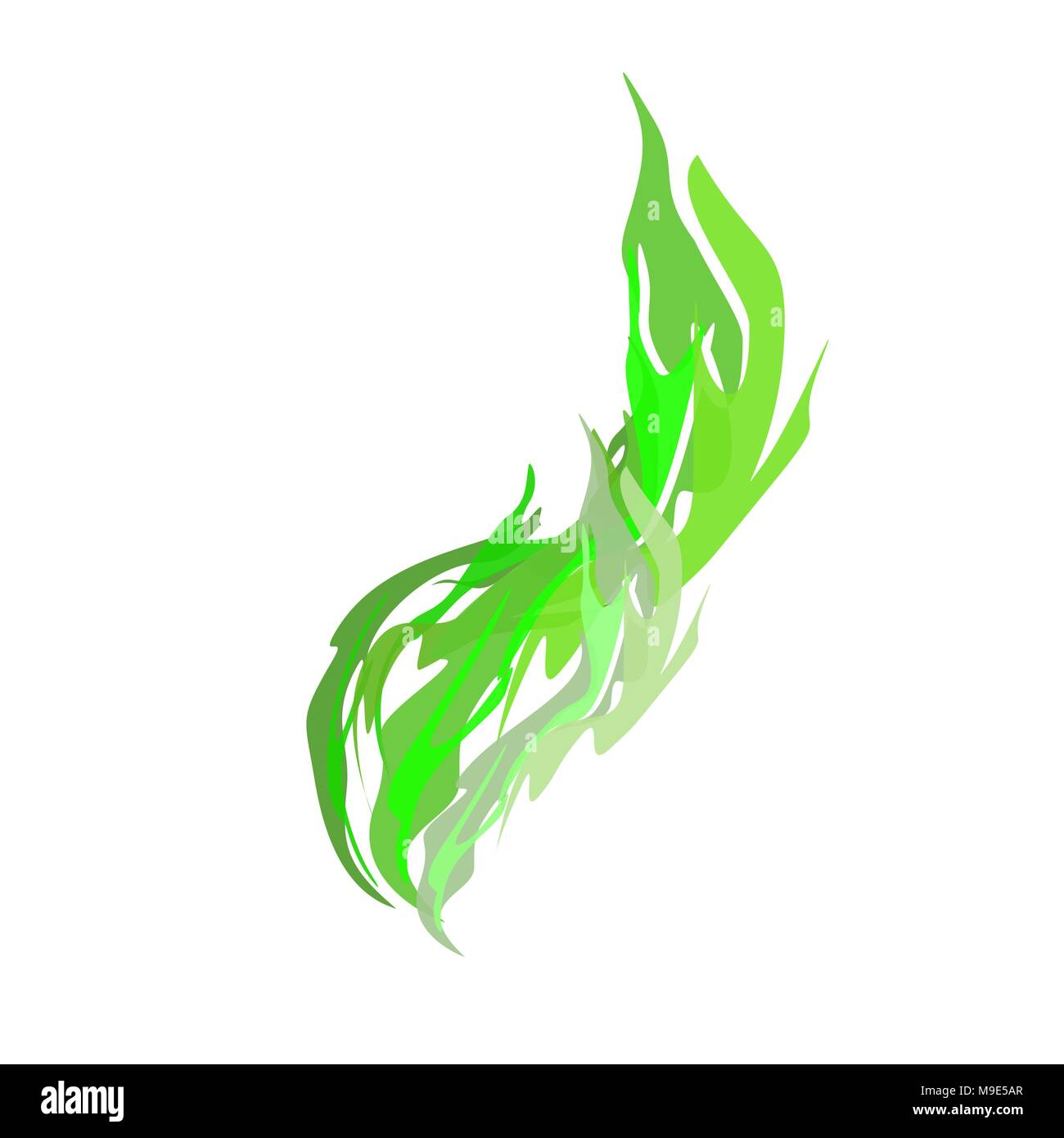 La fumée acide vert isolés. L'évaporation des produits chimiques. Vector illustration Illustration de Vecteur