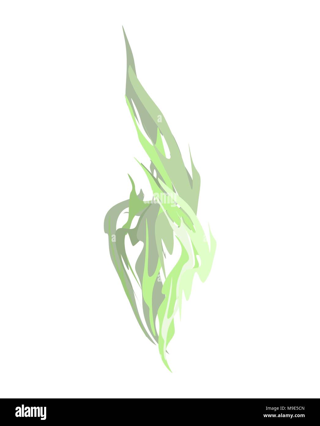 La fumée acide vert isolés. L'évaporation des produits chimiques. Vector illustration Illustration de Vecteur