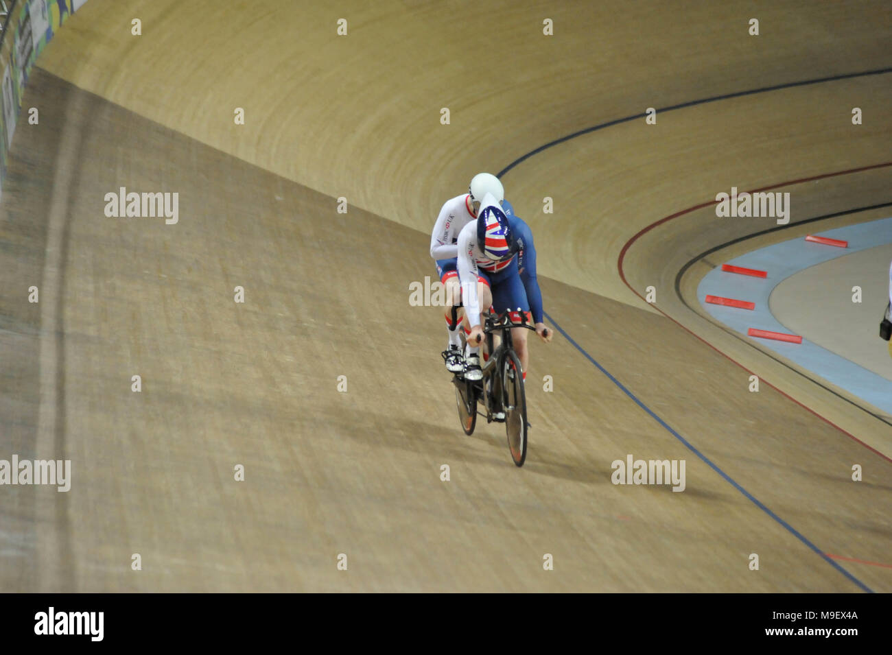 Rio de Janeiro, Brésil. 24Th Mar, 2018. Cavalier britannique James Ball et Peter Mitchell (Rider) sont deuxième dans le 1km course contre la montre, la catégorie B, qui a été rejeté par les Britanniques Neil Fachie et Matthieu Rotherham (pilote) au cours de la Parachute tenue au vélodrome olympique à Rio de Janeiro. Rio de Janeiro, RJ, ce samedi (24) Credit : Nayra Halm/FotoArena/Alamy Live News Banque D'Images