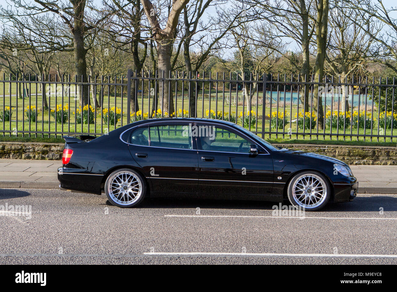 Le Merseyside, Royaume-Uni, 25 Mar 2018. Supercars du nord ouest de la 1ère épreuve de la saison. 25 mars 2018. Organisateurs Gage et Thomas Bleakley a dit qu'ils s'attendent à plus de 200 voitures à tourner jusqu'à l'événement qui a lieu dans le parc Victoria Gardens à Southport, Merseyside. Les véhicules de tous les âges de la Mini classics à V8 complet American muscle cars grondement dans Southport pour cette exposition événement qui rassemble des milliers de visiteurs de la station balnéaire. Credit : Cernan Elias/Alamy Live News Banque D'Images