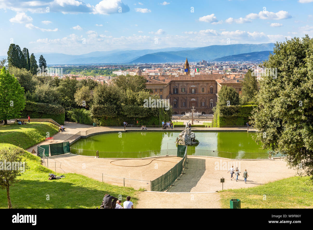 Vue sur Jardin de Boboli à Florence Banque D'Images