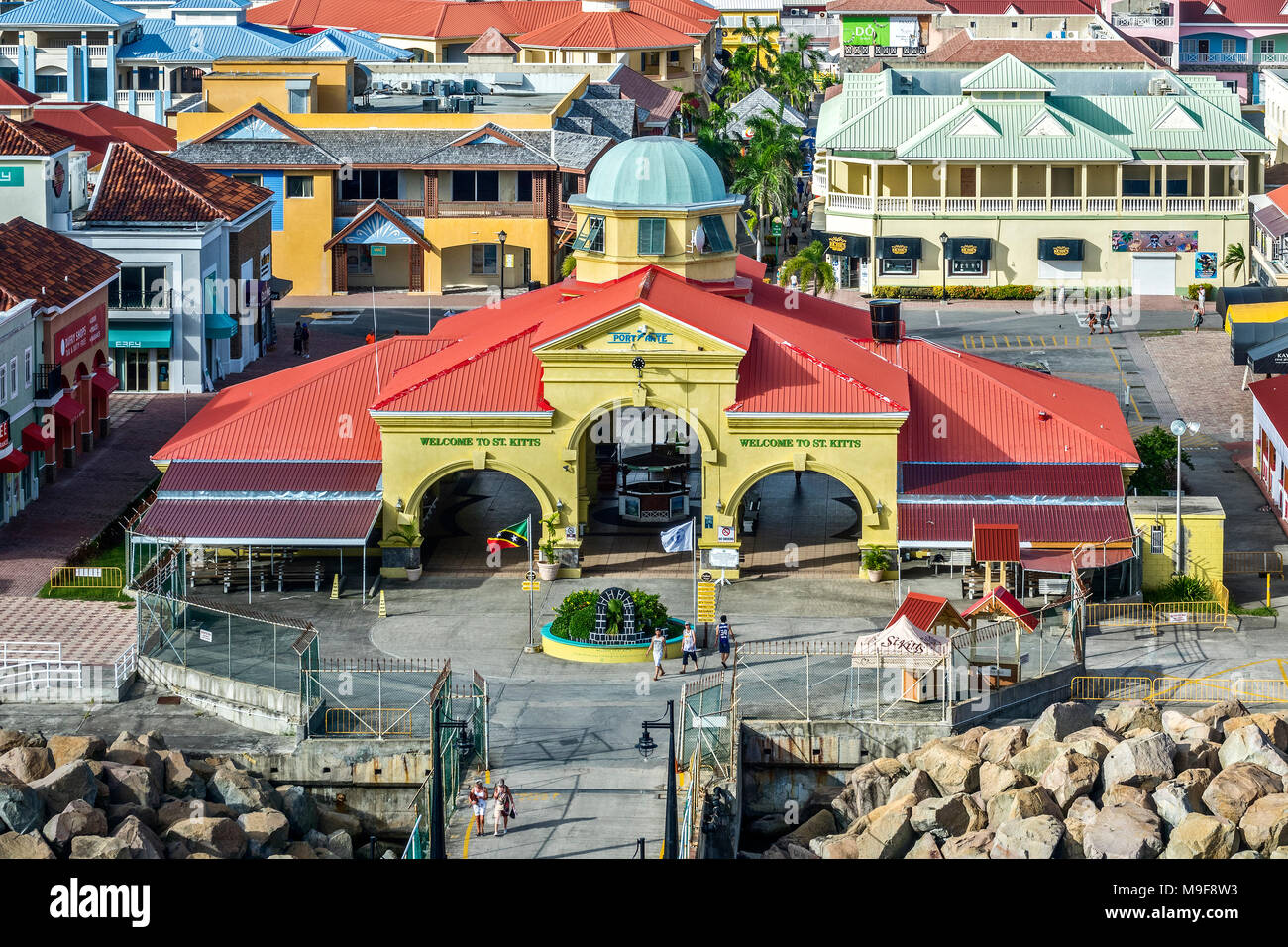 Le Port de Zante Basseterre, Saint Kitts, West Indies Banque D'Images