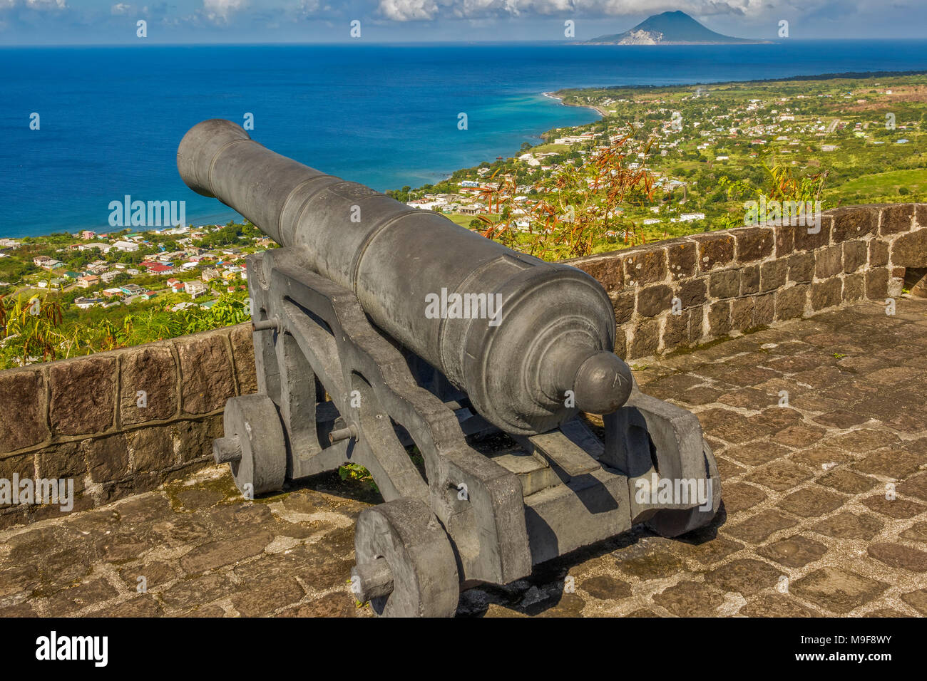 La vieille forteresse de Brimstone Hill Saint-kitts Antilles Banque D'Images