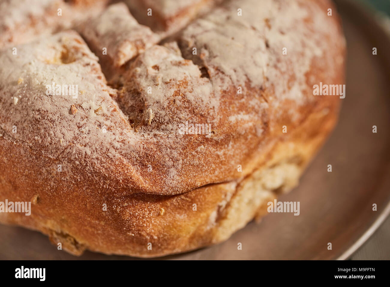 Une miche de pain de soude irlandais Banque D'Images