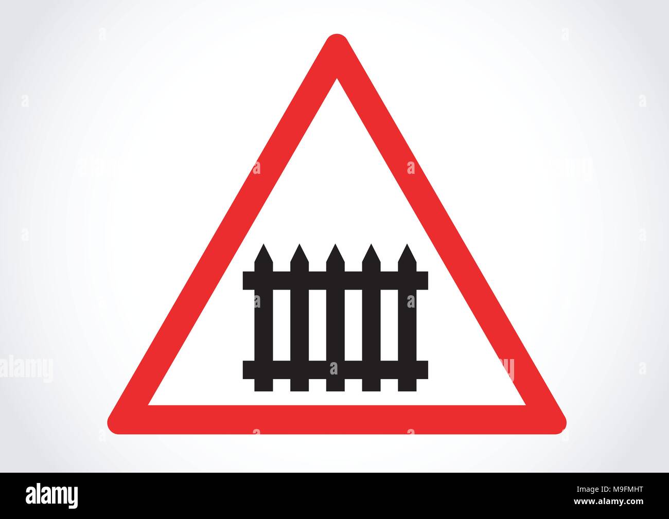 Vector design de street sign niveau croisement avec gate Illustration de Vecteur