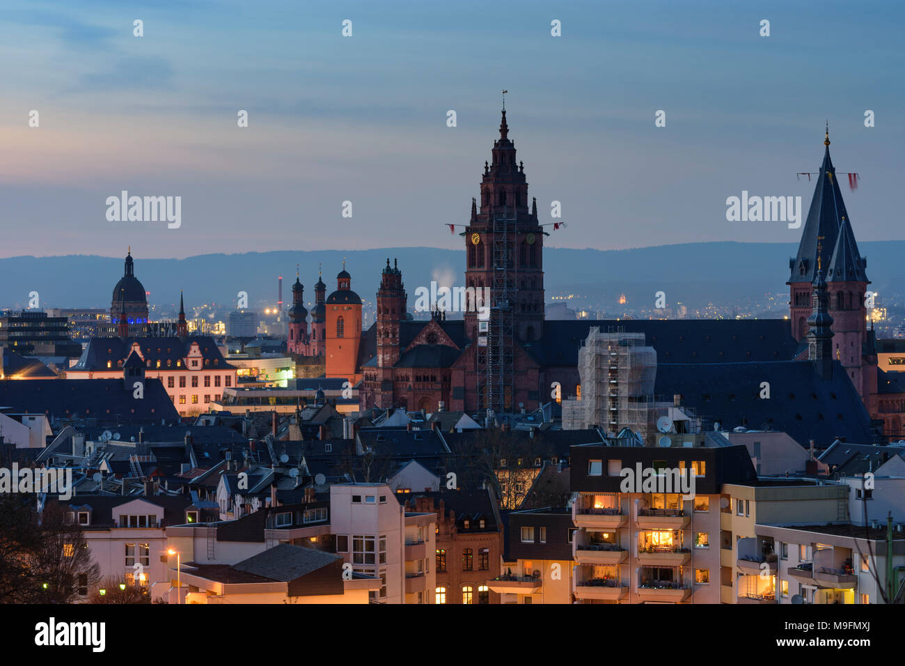 Mainz : Dom (cathédrale), Saint Martin , Rheinland-Pfalz, Rhénanie-Palatinat, Allemagne Banque D'Images